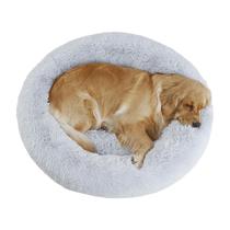 Cama de cachorro Bunlitent Calming Plush, anti-ansiedade para cães, cinza Cama de cachorro Bunlitent Calming Plush, anti-ansiedade para cães, cinza