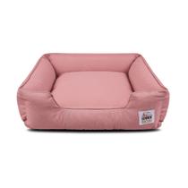 Cama de Cachorro com Zíper Caminha Pet Impermeável 63x63 Rose