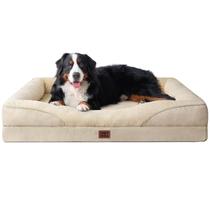 Cama de cachorro EHEYCIGA Memory Foam XXL para cães extra grandes bege Cama de cachorro EHEYCIGA Memory Foam XXL para cães extra grandes bege