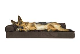 Cama de cachorro Furhaven ortopédica de pelúcia e veludo para cães grandes Cama de cachorro Furhaven ortopédica de pelúcia e veludo para cães grandes
