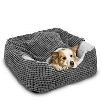 Cama de cachorro GASUR Cobertor retangular com capuz para cães cinza