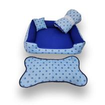 cama de cachorro Grande caminha pet até15kg +edredom e tapete ( azul coroa ) cama de cachorro Grande caminha pet até15kg +edredom e tapete ( azul coroa )