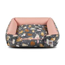 Cama de Cachorro Impermeável com Zíper Pandora 53x53 Aumigos Rose - Senhor Bicho