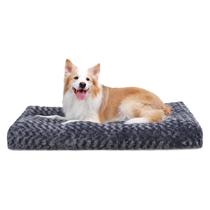 Cama de Cachorro KSIIA Deluxe Lavável - Pelúcia para Cães Grandes (Cinza Escuro)