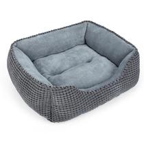 Cama de cachorro MIXJOY, retangular, lavável, para dormir para cães, cinza