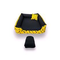 cama de cachorro ou gato caminha pets médios até 12 kg caminha 60x60cm mantinha - gv enxovais