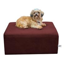 Cama de Cachorro Pet Quadrado Confortável Luna Vinho Matrix