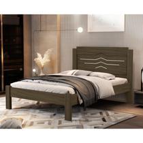 Cama de Casal 100% MDF 103,5x144x195cm Sofia Marrom/Castanho/Off White Cama de Casal 100% MDF 103,5x144x195cm Sofia Marrom/Castanho/Off White