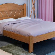 Cama de Casal 100% MDF 107,5cm x 144cm Alice Laranja/Marrome