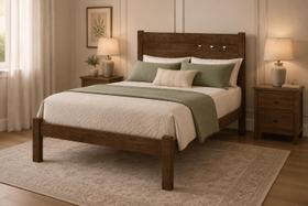 Cama de Casal 138cm Paola Framar Malbec 100 MDF Cama de Casal 138cm Paola Framar Malbec 100 MDF