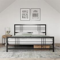 Cama de casal aço/ferro estilo industrial mobbili ca-04