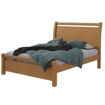 Cama de Casal Cabeceira com Detalhes Curvos Madeira Reali Amêndoa Clean Cama de Casal Cabeceira com Detalhes Curvos Madeira Reali Amêndoa Clean