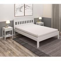 Cama de Casal Clássica 196x146,7cm em MDP Branco Cama de Casal Clássica 196x146,7cm em MDP Branco