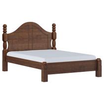 Cama de Casal Clássica 208cm x 152,5cm Ouro Café Madeira Pinus - Finestra Cama de Casal Clássica 208cm x 152,5cm Ouro Café Madeira Pinus - Finestra