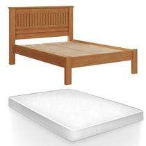 Cama De Casal Com Cabeceira 100% MDF Com Colchão Nature Mônaco Fênix