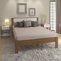 Cama de Casal Completa para Colchão 138x188cm Amêndoa CM8005