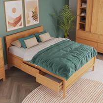 Cama de Casal em Madeira Maciça 147cm X 198cm Square Cama de Casal em Madeira Maciça 147cm X 198cm Square