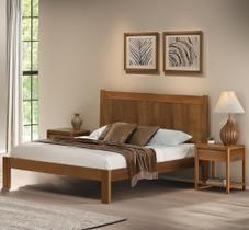 Cama de Casal em Madeira Maciça Modena