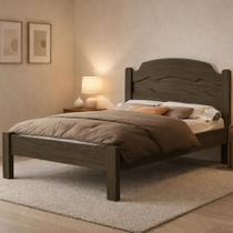 Cama De Casal em Madeira MDF Iris Reforçada Estilo Moderno e Minimalista Para Quarto Tradicional