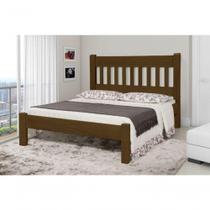 Cama de Casal Imperial de Madeira Maciça Tauari Castanho Cama de Casal Imperial de Madeira Maciça Tauari Castanho