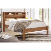 Cama de Casal Invicta com Baú + 2 Nichos Jatoba - Santos Andirá