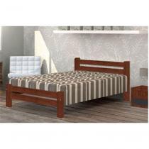 Cama de Casal Itália de Madeira Maciça Angelim Pedra Tauari Castanho Cama de Casal Itália de Madeira Maciça Angelim Pedra Tauari Castanho