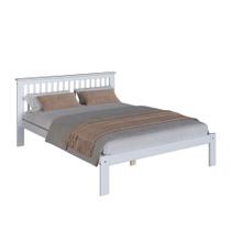 Cama de Casal Júlia de Madeira Maciça com Lastro