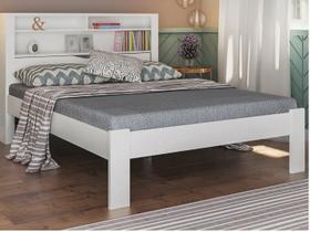 Cama de Casal Madeira Com Baú Invicta Santos Andirá Branco