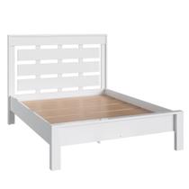 Cama de Casal Madeira Cor Branca Resistente e Moderno BD301 Branco Decibal