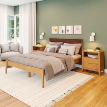 Cama de Casal Madeira Maciça Frank