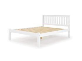 Cama de Casal Madeira Maciça Santurini Branco