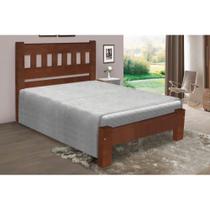 Cama de Casal Madri de Madeira Maciça Tauari Cor Castanho