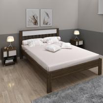 Cama de Casal Marrom/Nogal/Branco Cama de Casal Marrom/Nogal/Branco