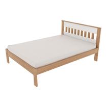 Cama de casal MDP CM8007 Amendoa/Branco G69 - Gran Belo Cama de casal MDP CM8007 Amendoa/Branco G69 - Gran Belo