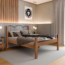 Cama de Casal Oasis Preto/Nature - Art Panta Cama de Casal Oasis Preto/Nature - Art Panta
