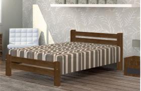 Cama de Casal Piazza de Madeira Maciça Angelim Pedra/Tauari - Cor Imbuia