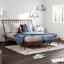 Cama de Casal/Queen Lunna Madeira Maciça