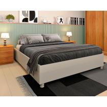 Cama de Casal Queen Mônaco Off White - Tcil Móveis Cama de Casal Queen Mônaco Off White - Tcil Móveis