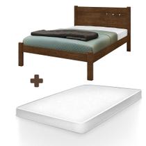 Cama De Casal Simples Paola II Malbec Framar Com Colchão Casal Hellen Pro Confort