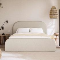 Cama de Casal Valentina Estofada Design Luxuoso Linha Alta