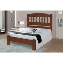 Cama de Casal Viena de Madeira Maciça Angelim Pedra Tauari Castanho Cama de Casal Viena de Madeira Maciça Angelim Pedra Tauari Castanho