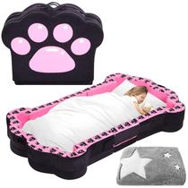 Cama de chão de viagem portátil dobrável whiffee 120x70x15cm