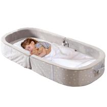 Cama de Chão Infantil Portátil BYBYME - Impermeável e com Lençol (Cinza)