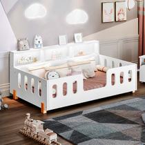 Cama de Criança Infantil de Criança Design Montessoriana Led Nina com Nicho Branca