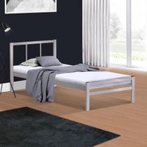 Cama de ferro tubular solteiro resistente Laís 88