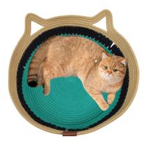 Cama de Gato Arranhador Caminha Cestinho Ninho Pet Felino Rasqueavel Divertida Confortavel Estimaçao Domestico