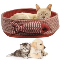 Cama De Gato Arranhador Cestinho Rasqueavel Felino Animais Estimaçao Pet Petshop Caminha Confortavel Divertida Casa