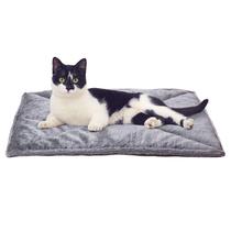Cama de gato Furhaven ThermaNap, com aquecimento automático, lavável, cinza, pequena