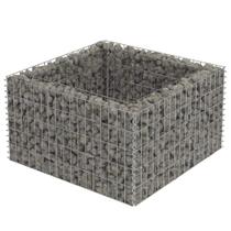 Cama de jardim elevada em gabião VidaXL em aço galvanizado 90x90x50cm Cama de jardim elevada em gabião VidaXL em aço galvanizado 90x90x50cm