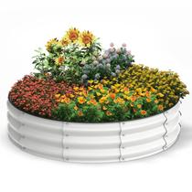 Cama de jardim elevada galvanizada Planter Pattiumo 122x122x30 cm